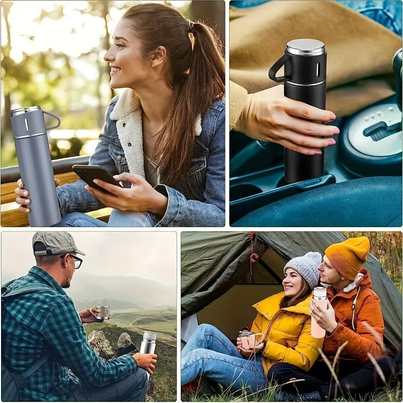 500ml Vacuum Flask Gift Set with 2 Stainless Steel Cups