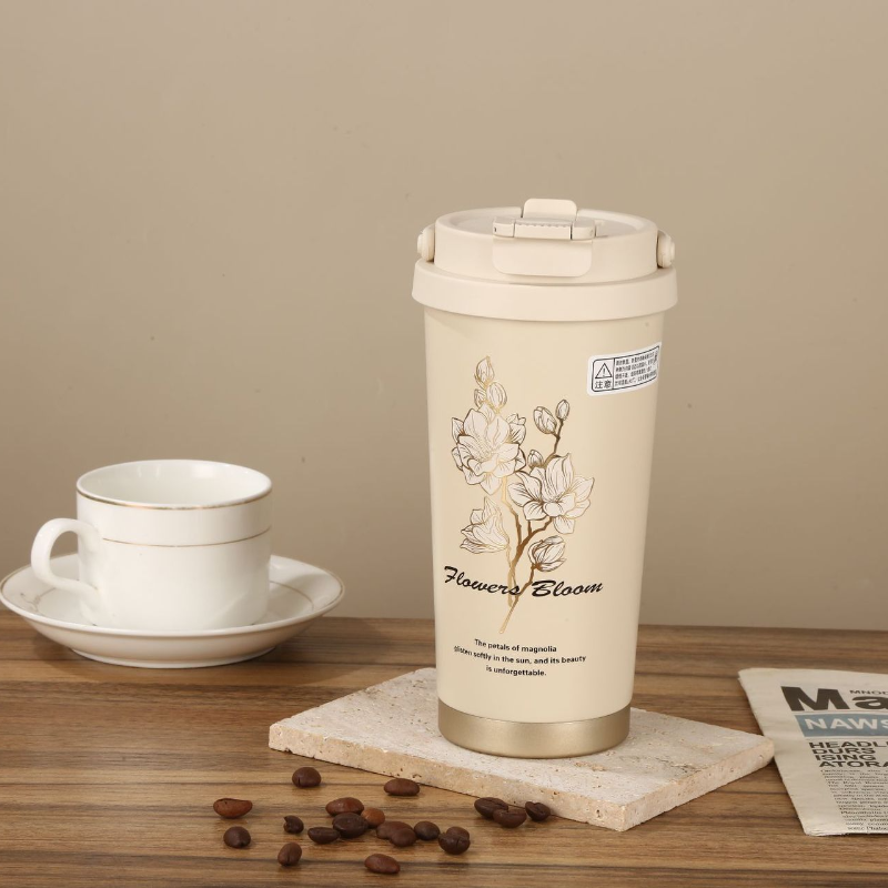 Lily of the Valley Tumbler | SUS316 Steel | Dual-Lid | Gift Box | 500ml | Custom Print Available