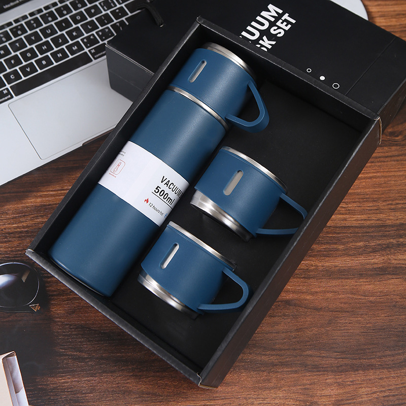 500ml Vacuum Flask Gift Set with 2 Stainless Steel Cups