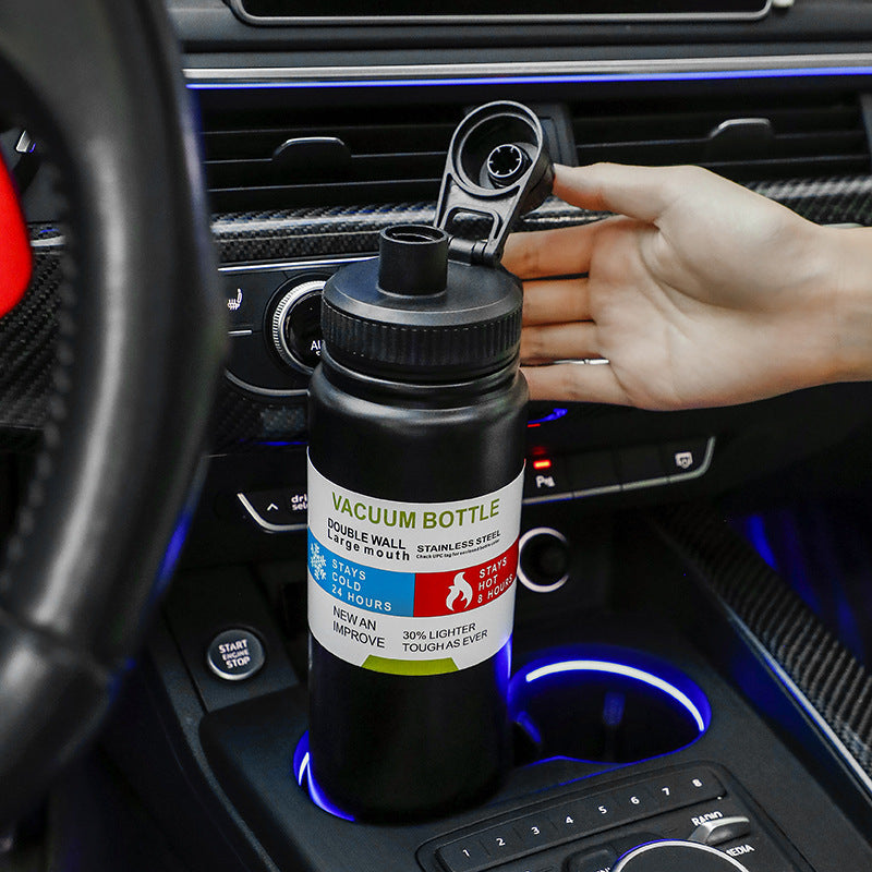 304 Stainless Steel Insulated Tumbler with Handle & Tea Strainer | Hot & Cold | Car Travel Home