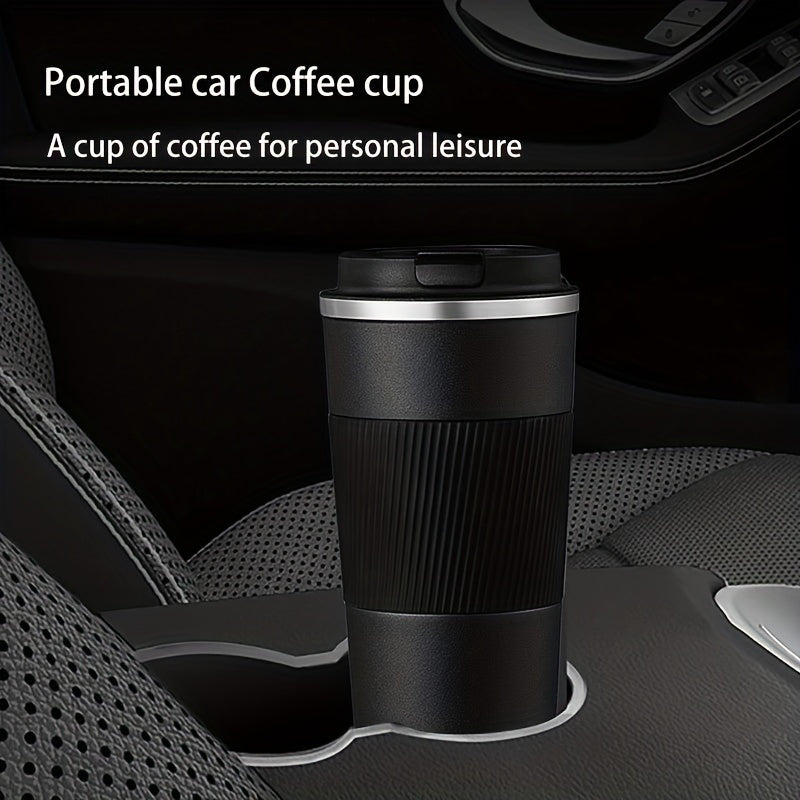 Non-slip Silicone Coffee Tumbler with One-Touch Lid | SUS304 Stainless Steel