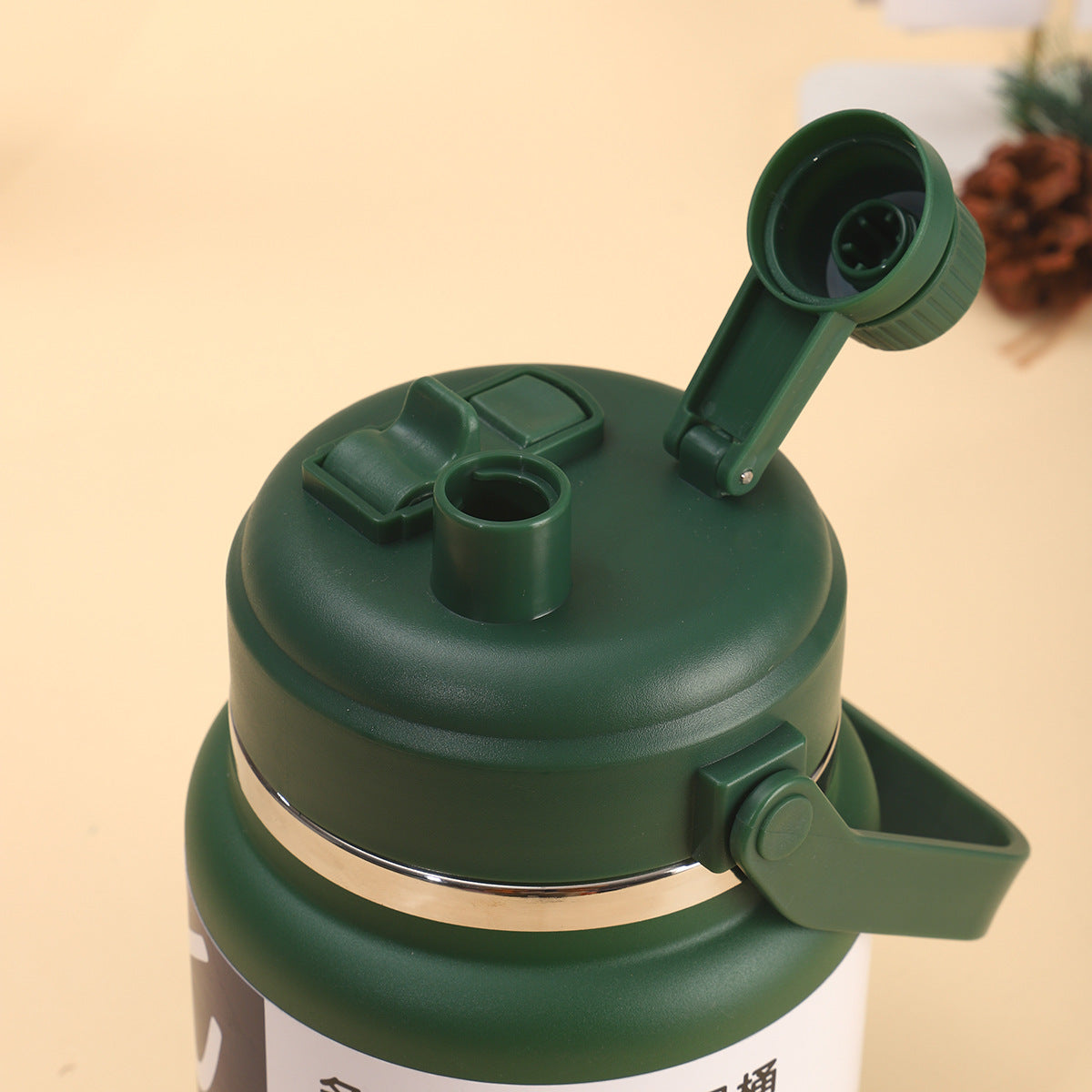 Multi-Color Multi-Size Insulated Thermos | Handle · Dual Lid · Wide Mouth · Cooler & Ice Bucket Use