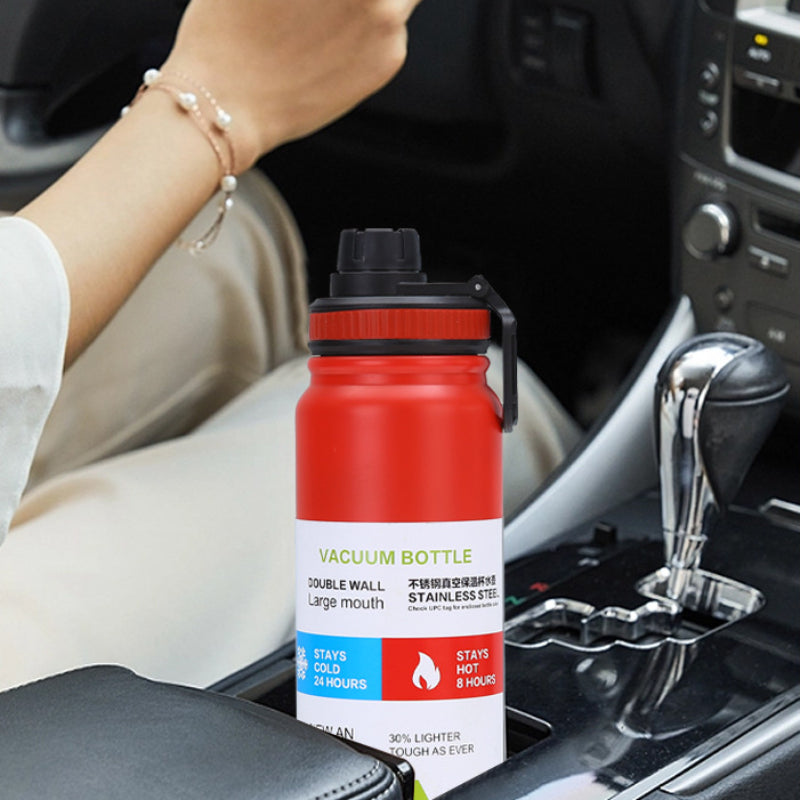 304 Stainless Steel Insulated Tumbler with Handle & Tea Strainer | Hot & Cold | Car Travel Home