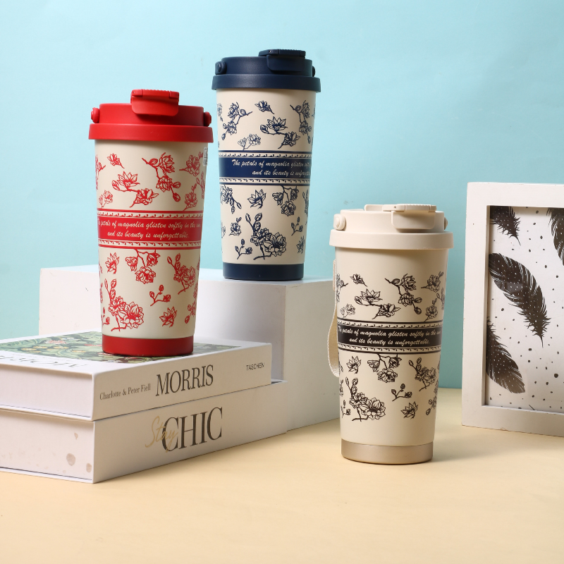 Lily of the Valley Tumbler | SUS316 Steel | Dual-Lid | Gift Box | 500ml | Custom Print Available