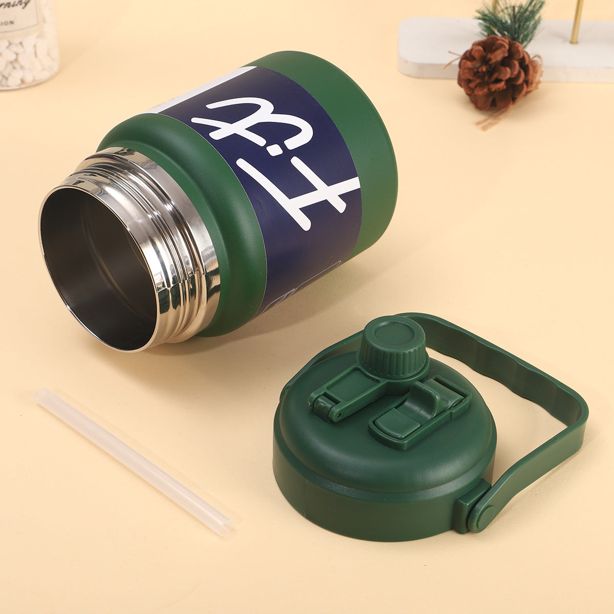Multi-Color Multi-Size Insulated Thermos | Handle · Dual Lid · Wide Mouth · Cooler & Ice Bucket Use