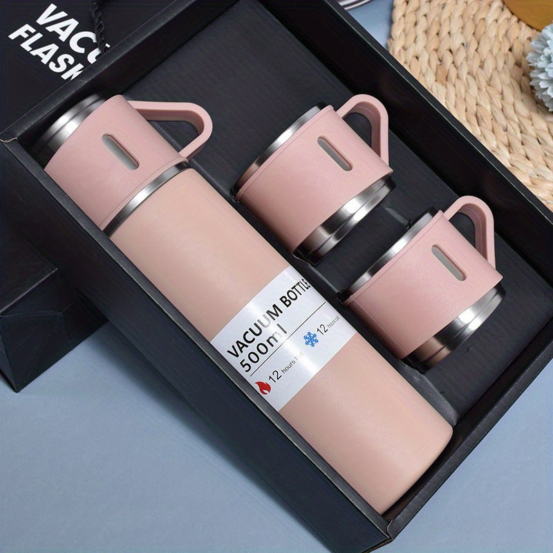 500ml Vacuum Flask Gift Set with 2 Stainless Steel Cups