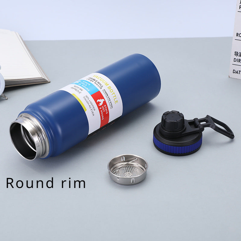 304 Stainless Steel Insulated Tumbler with Handle & Tea Strainer | Hot & Cold | Car Travel Home