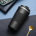 Non-slip Silicone Coffee Tumbler with One-Touch Lid | SUS304 Stainless Steel