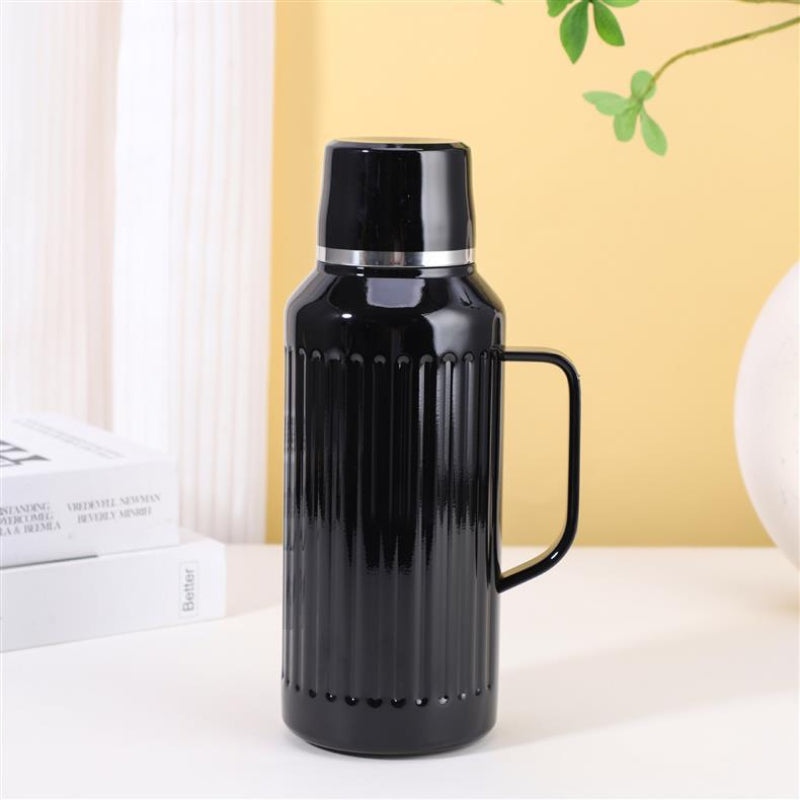 1000ml Insulated Tea Kettle with Mechanical Temperature Display | 316 Stainless Steel, Built-in Tea Infuser, Lid-as-Cup
