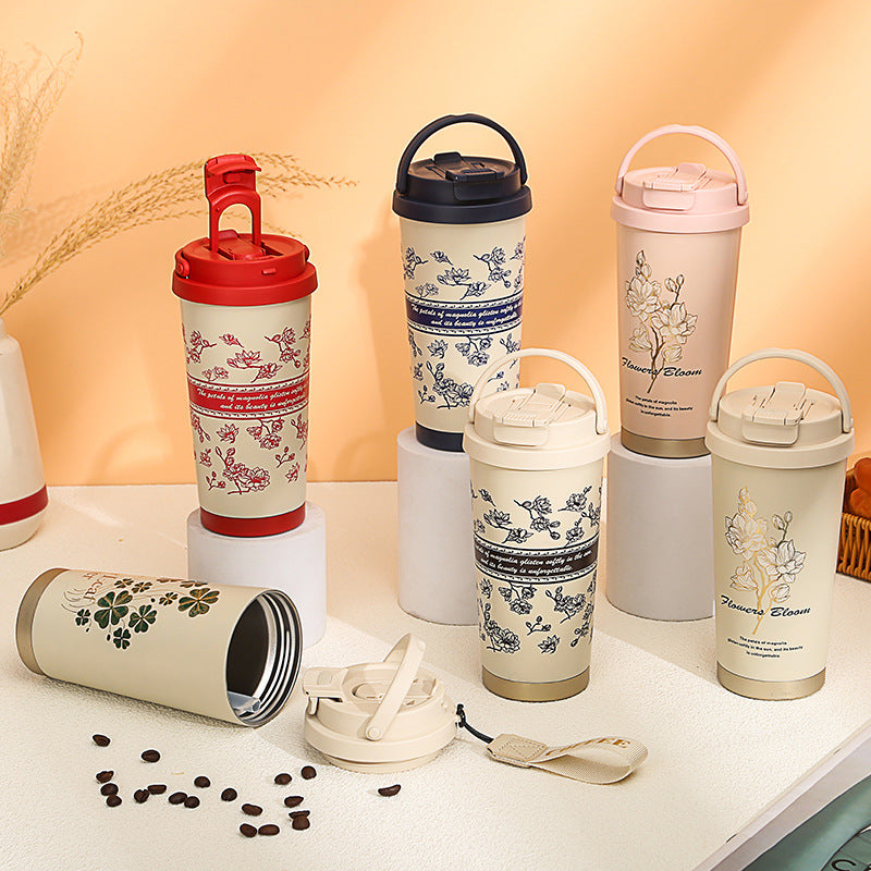 Lily of the Valley Tumbler | SUS316 Steel | Dual-Lid | Gift Box | 500ml | Custom Print Available