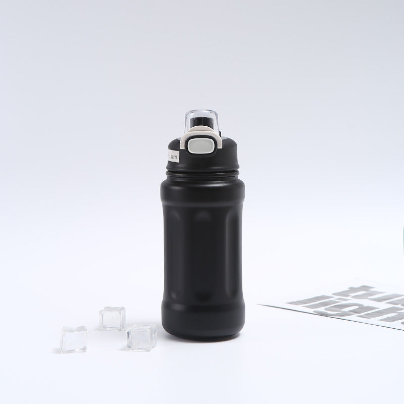 SUKOKI Large Belly Sports Thermos with Heart Handle & Straw | 4 Colors