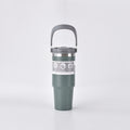 304 Stainless Steel Insulated Tumbler 890ml | Handle + Dual-Lid (Straw & Direct Drink) | Car Travel Home