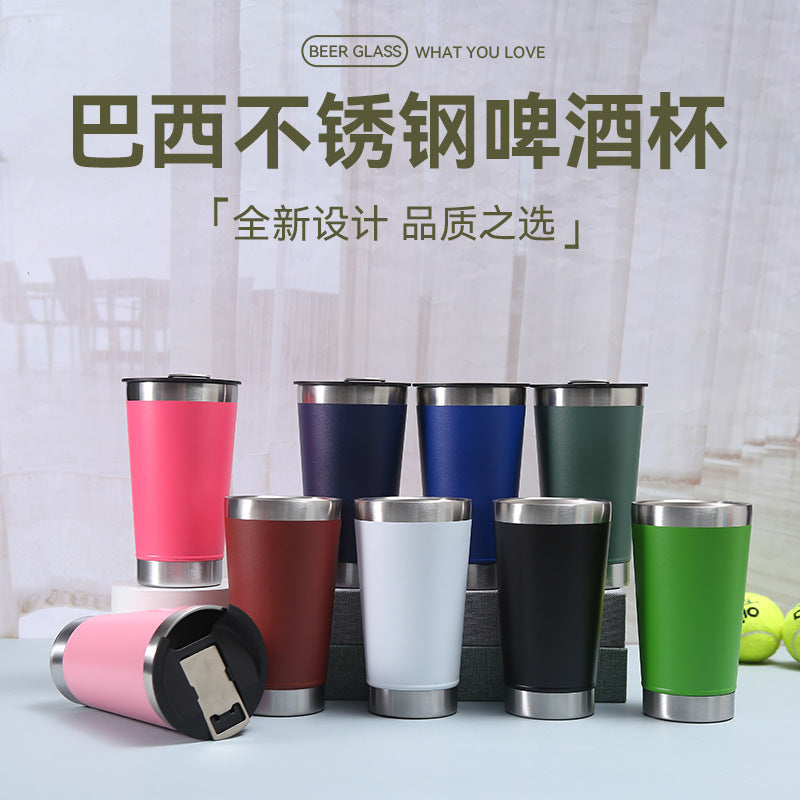500ml Stainless Steel Beer Mug with Bottle Opener | 304 Steel | Cold Insulation