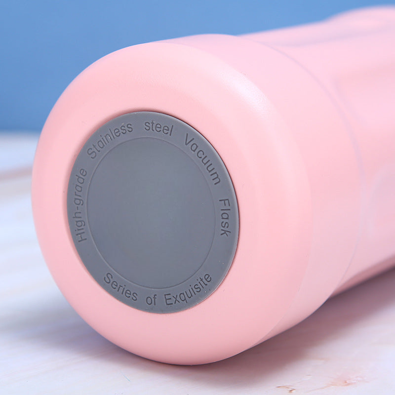 SUKOKI Large Belly Sports Thermos with Heart Handle & Straw | 4 Colors