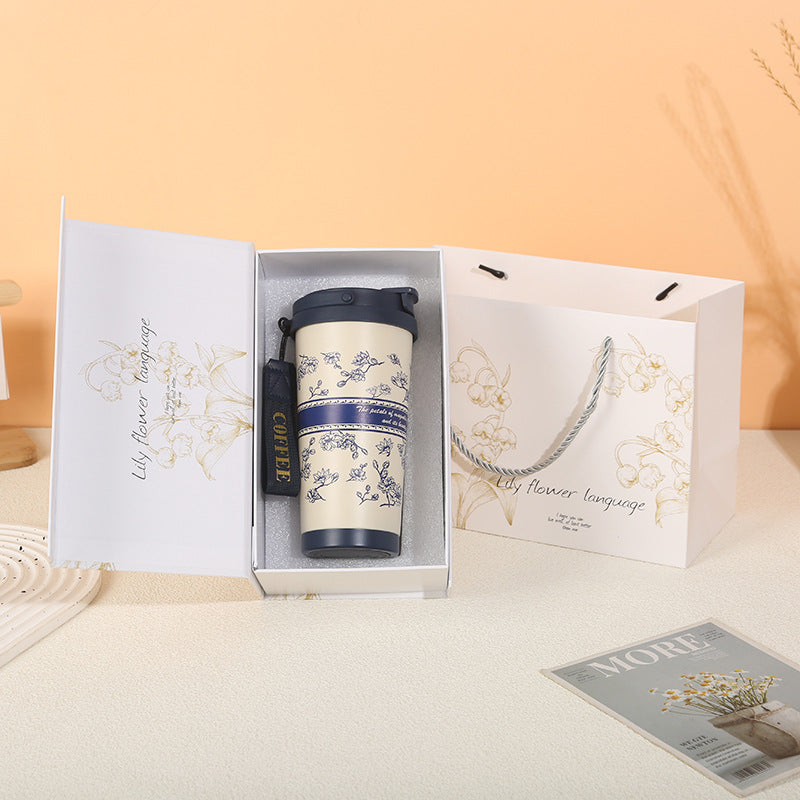Lily of the Valley Tumbler | SUS316 Steel | Dual-Lid | Gift Box | 500ml | Custom Print Available