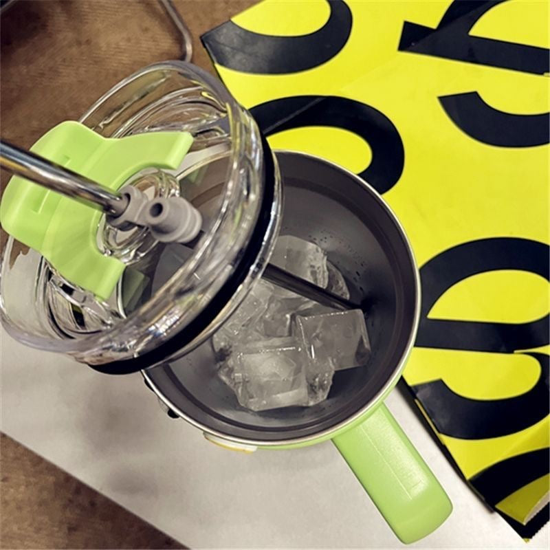 1200ml Gradient Becher mit großem Fassungsvermögen, Griff & Edelstahlstrohhalm
